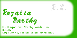 rozalia marthy business card